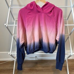 Cropped Ombré Hoodie